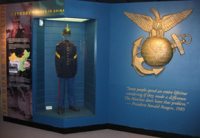 Marines uniform on display in the museum